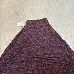 Lularoe azure xs Floral Black and Red Women's Skirt new with tag
